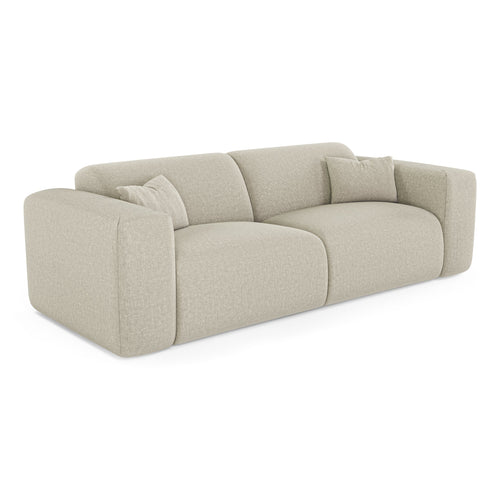 Sia Home - Express slaapbank dunlopillo 160cm MYRA - geweven stof beige 234cm