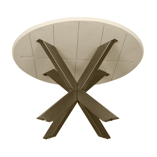 StarFurn Eettafel Madison - Rond Zandkleur Hout - 130x130x76cm - vtwonen shop