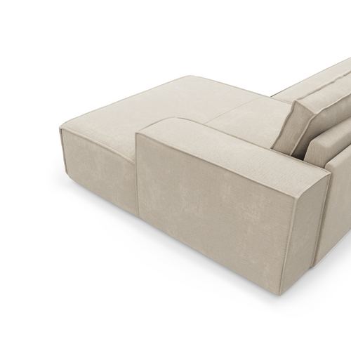 Sia Home - Rechte hoekbanken JOAN - Fluweel - Crème - 302cm - vtwonen shop