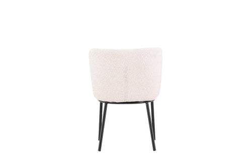 Rebellenclub Eetkamerstoel Bala - Set van 2 - Wit Bouclé