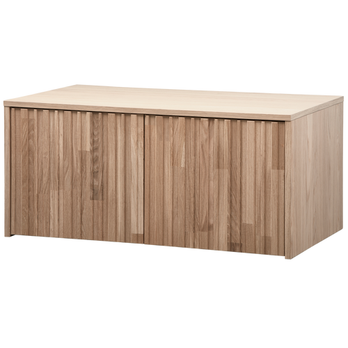 WOOOD kistbank New Gravure - Eiken - Blanke - 40x88x50 - vtwonen shop