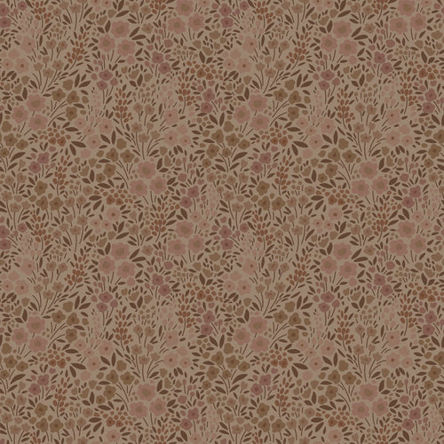 ESTAhome behang bloemetjes donker terracotta roze - 50 x 900 cm - 131231 - vtwonen shop