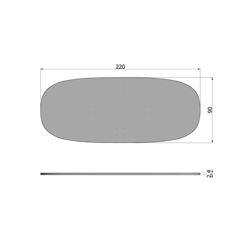 WOOOD tafelblad ovaal Tablo - Eiken - Onbehandeld - 2,4x220x90 - vtwonen shop