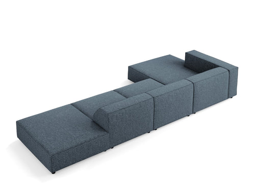 Cosmopolitan Design linker hoekbank Arendal 5-zits, chenille, koningsblauw - 166x341x70cm