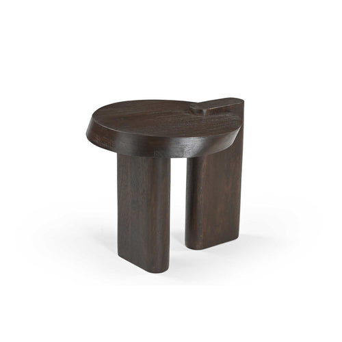 Starfurn Bijzettafel Rava - Rond Bruin Hout - 50x45x45cm