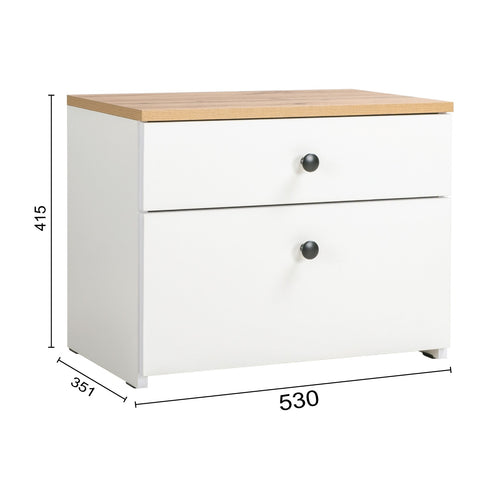 FurniLux Sharons choice- Nachtlast-Wit - 53x35x41cm - vtwonen shop