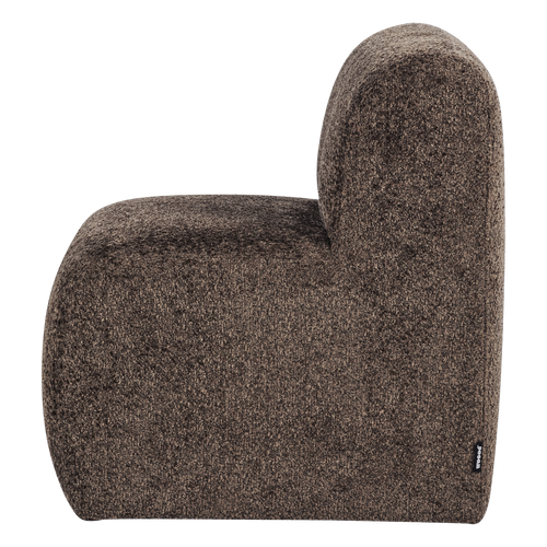 WOOOD eetbank 84 cm rugleuning Mojo Base - Wollig - Bruin - 83x84x76