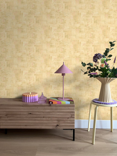 ESTAhome behang schilderachtige structuur warm beige - 50 x 900 cm - 131841