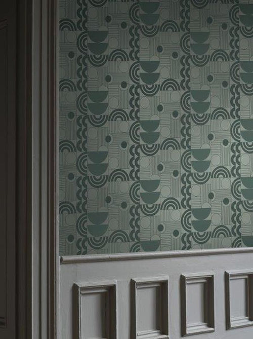 Borastapeter behang geometrische vormen groen - 53 cm x 10.05 m - 660878