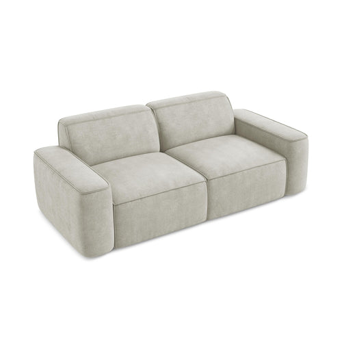 LaMiaSofa 3-zits bank Melissa - chenille stof - parel - 204x102x70