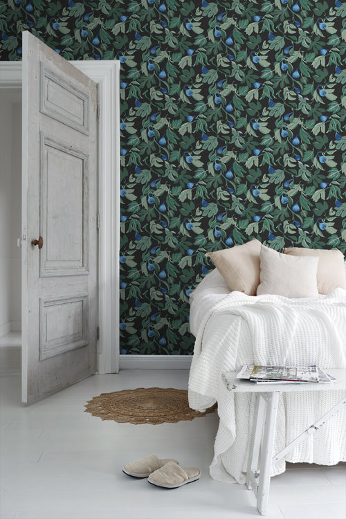 Borastapeter behang bladeren groen - 49 cm x 10.05 m - 660799