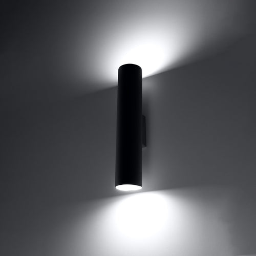 Sollux Lighting Wandlamp LAGOS 2 zwart - 6x8x30cm