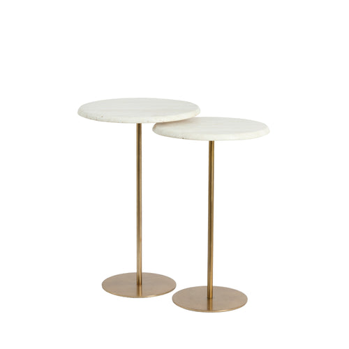 Light & Living bijzettafel Lia - wit - Ø38cm