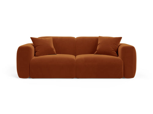 Cosmopolitan Design Modulaire bank Strino 3-zits, flueel terracotta - 98x220x78cm