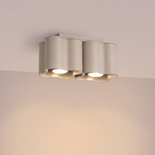 Sollux Lighting Plafondlamp OVIO 2 taupe GU10 - 24,5x12x12cm