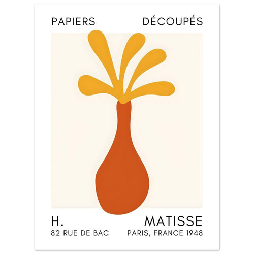 Artfulprints  Matisse - Ocean flower yellow   poster 30x40 cm - vtwonen shop