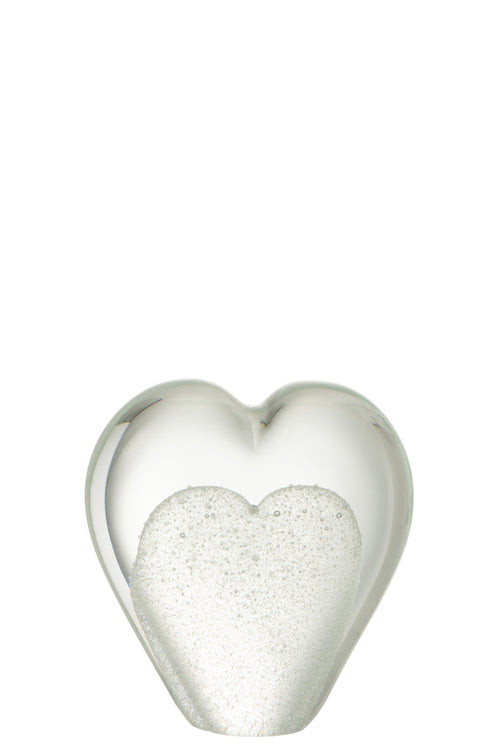 J-Line presse-papier Hart - glas - wit - small