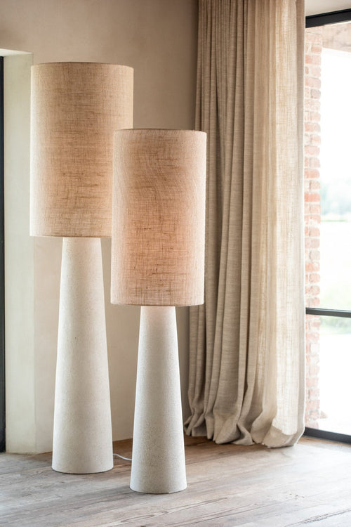 J-Line vloerlamp Ava - glasvezel/jute - naturel - small