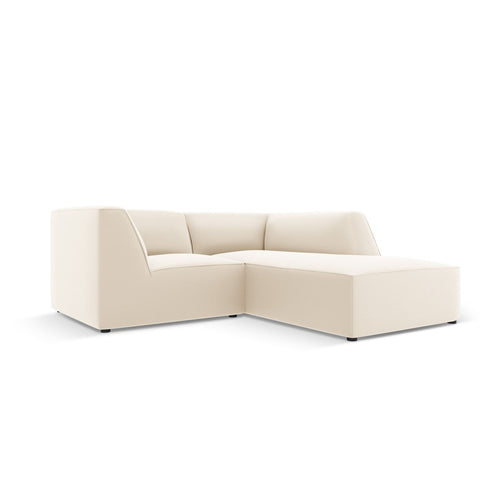 Cosmopolitan Design - Modulaire hoekbank rechts Siena 3-zits, imitatieleer lichtbeige - 180x186x69cm