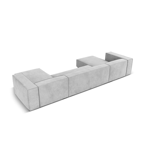 Cosmopolitan Design - Panoramische bank Turin 6-zits, structurele stof geld - 173x375x68cm