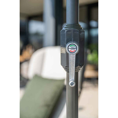 Manilla parasol - Ø250 cm - carbon black - olijf - vtwonen shop