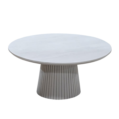 StarFurn Salontafel Solana - Rond Taupe Hout - 80x80x38cm - vtwonen shop