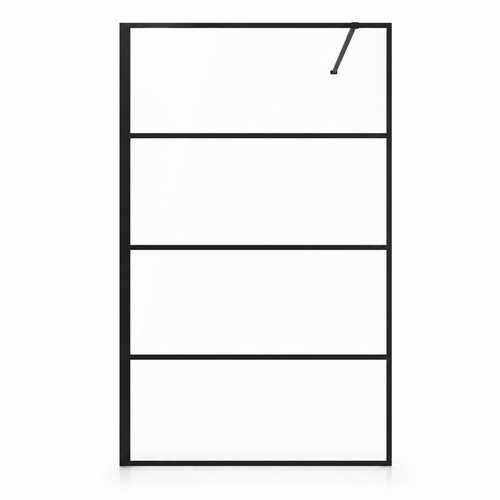 Badplaats Douchewand Essos 100 x 200 cm – Zwart – Inloopdouche 8 mm Veiligheidsglas