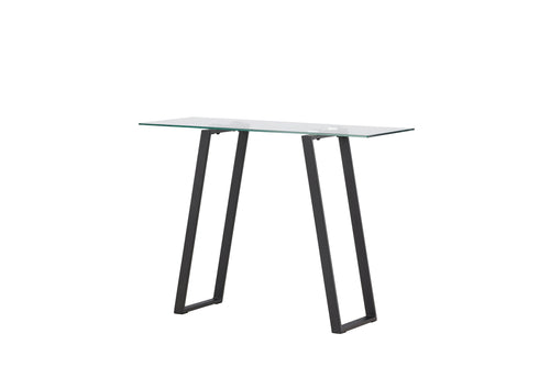 Rebellenclub Sidetable Tamati - 100 x 40 cm - Zwart met Glas - vtwonen shop