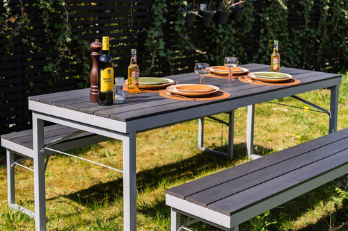 MaximaVida tuintafel inklapbaar kunststof-aluminium Hamburg 200 cm zwart - onderhoudsarm - vtwonen shop