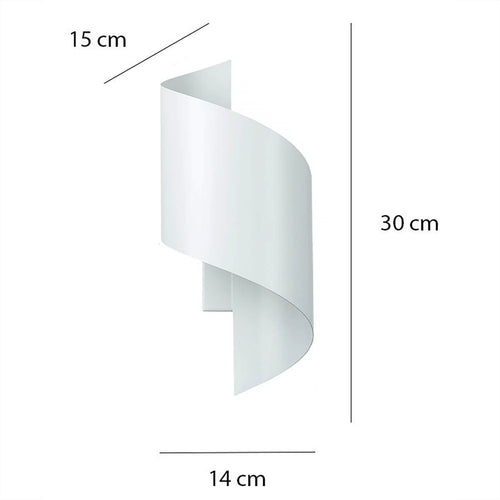 Emibig wandlamp Spiner - 1 lichts - 14  x 30   cm - wit