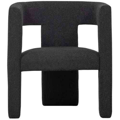 WOOOD fauteuil Tiwa - Bouclé - Donkergrijs - 70x64x64 - vtwonen shop