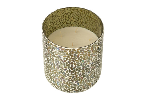 J-Line geurkaars Tea & Herbs - glas - groen - XL - 150U