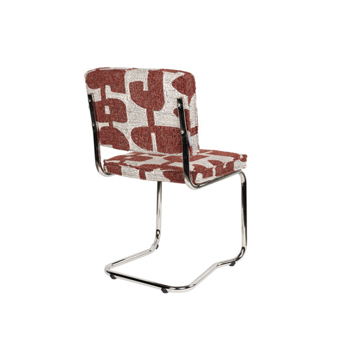 Zuiver Ridge Kink Deco Symbols Eetkamerstoelen Rood - Set van 2