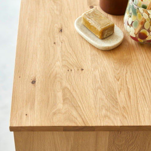 Tikamoon Massief eikenhouten badmeubel 85 cm - Naturel - vtwonen shop