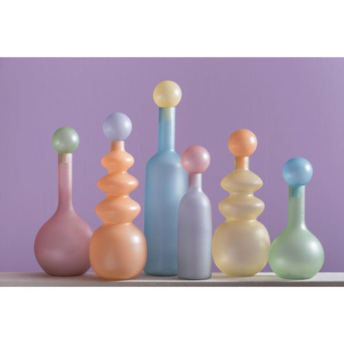 Present Time vaas Alegre Botellin - blauw - Ø11cm - vtwonen shop