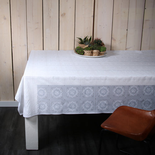 Art for the Home Tafelzeil - Kant - Wit - 240x140 cm