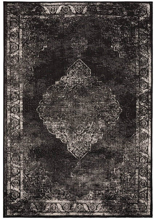 Buiten vloerkleed Sage - Zwart - dubbelzijdig - EVA Interior