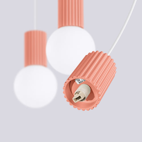 Sollux Lighting Hanglamp HALO 3L perzik - 40x6x120cm
