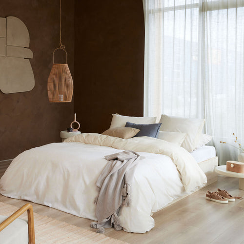 Walra - Dekbedovertrek Yarrow Elegance - 240x220 cm - Zand