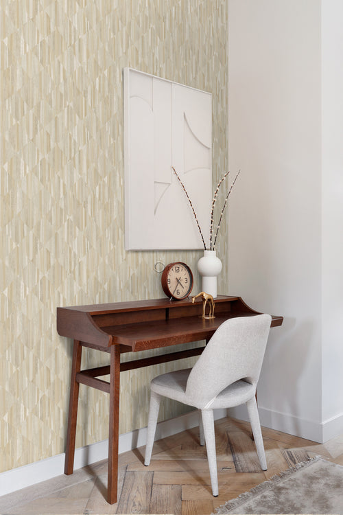 Origin Wallcoverings behang 3D-houtmotief zand beige - 50 x 900 cm - 347865 - vtwonen shop