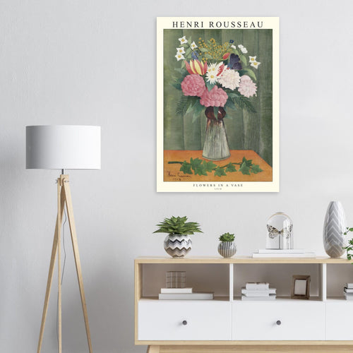Artfulprints  Henri Rousseau - Flowers in a vase   poster 30x40 cm - vtwonen shop