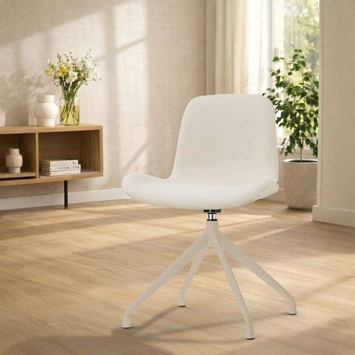 Nolon Nola-Fé draaibare eetkamerstoel cottonbeige beige onderstel