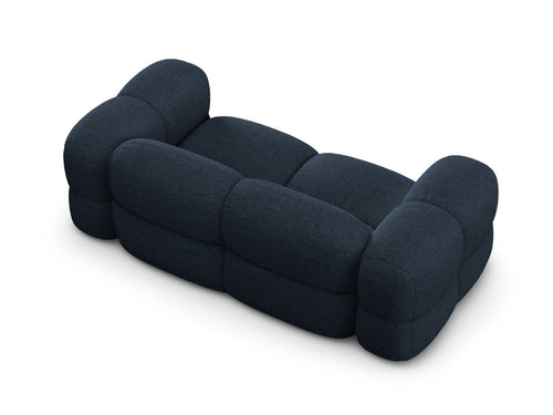 Cosmopolitan Design Bank Loretto 3-zits, structurele stof donkerblauw - 100x210x68cm