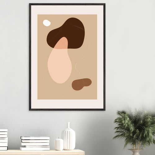 Artfulprints  Boho wall art - Abstract earth III   poster 30x40 cm
