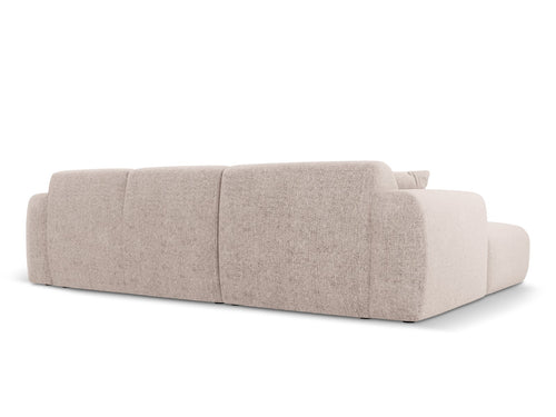 Cosmopolitan Design rechter hoekbank Nolio 4-zits, chenille, beige - 170x260x72cm
