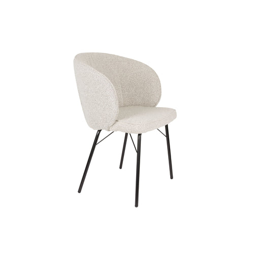 Housecraft Living Joa Eetkamerstoelen Bouclé Beige - Set van 2 - vtwonen shop