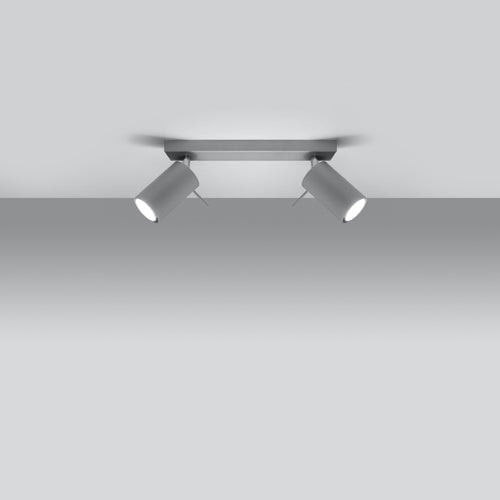 Sollux Lighting Plafondlamp RING 2 grijs - 30x6x16cm