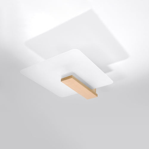 Sollux Lighting Plafondlamp LAPPO natuurlijk hout - 40x14x47,5cm