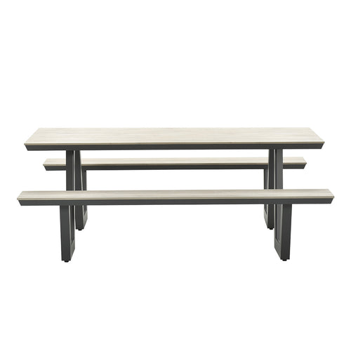 Bell picknick set - 200x178 cm - carbon black - light teak vironwood - vtwonen shop