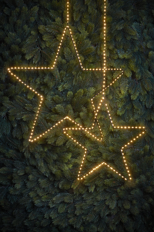 Luca Lighting Ster Hangend met Warm Witte LED Verlichting - H128 x Ø58 cm - Zwart - vtwonen shop